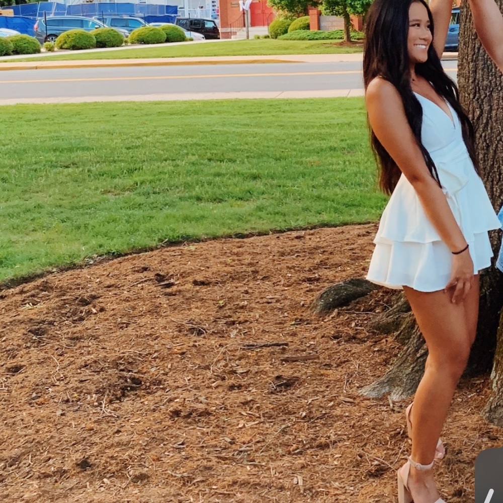 Princess Polly white romper size 0